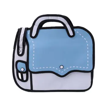 

3D Jump Style Cartoon Paper Shoulder Bag Handbags Nylon Crossbody Purse Tote Satchel for Fashion Women Girls D0UD