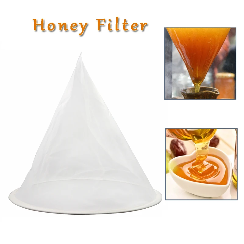Fiber Bee Beekeeping Honey Strainer Net 35*40cm Screen Equipment Apiary F8O2