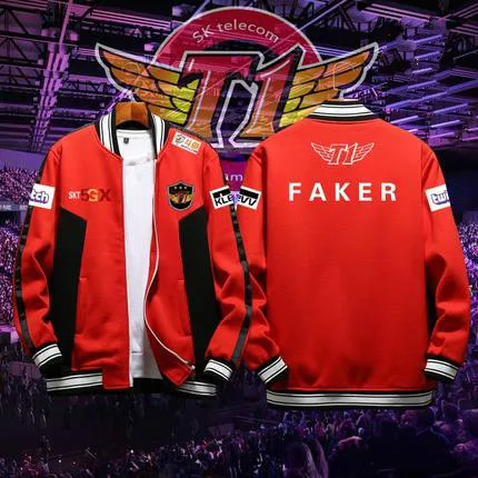 Skt Team Game Uniforms Men's Baseball Uniform Jacket Game LOL