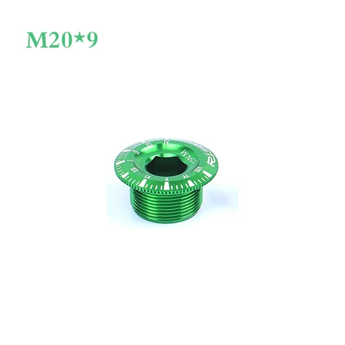 M20 Green Риск M18/20*9 болты Шатунов для велосипеда из алюминиевого сплава MTB дорожный велосипед Нижний Кронштейн Крышка Кривошипные винты для цепного колеса 4 цвета - Color: M20 Green