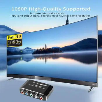 

5 RCA Component to HDMI HDTV Audio Video Output Converter Fiber Coaxial Adapter Amplifier Analog Converter Support 4K 3D