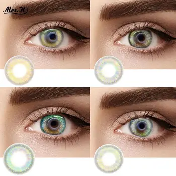 

2PCS/Pair Colored Contact Lenses Colorful Golden Series Cosmetic Contact Lenses for Makeup Eye Color Beauty Contacts