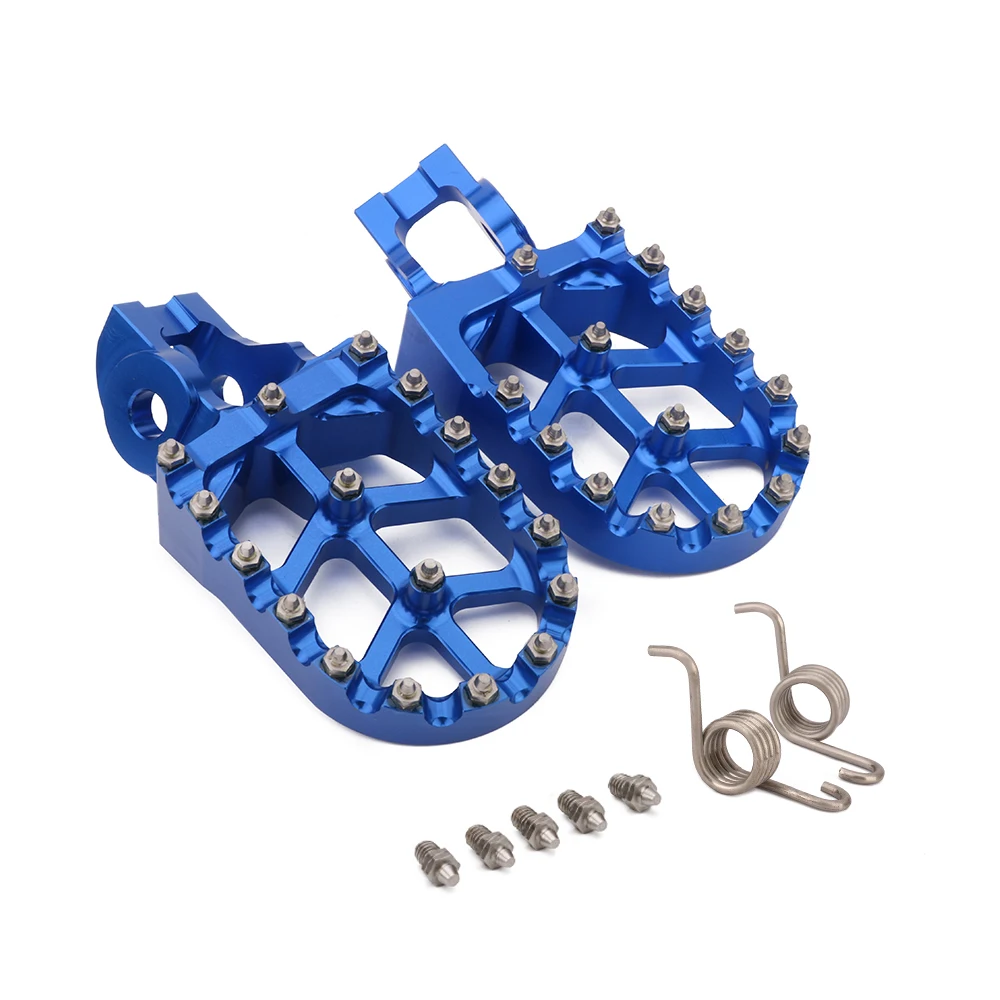 BLUE Подножки для ног базируется педали для Husqvarna TC85 TC125 FC250 FC450 TC250 TE FE 150-501 TE250 TX125 TX FX 300-450 FS450 - Цвет: BLUE