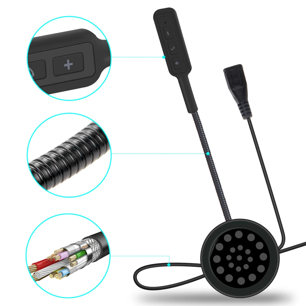 GETNOOG шлем гарнитура мотоциклетная bluetooth Водонепроницаемый Bluetooth Проводная