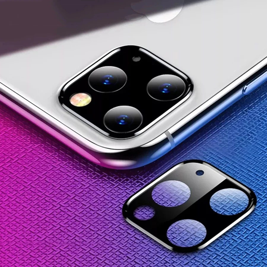 

NEW Back Camera Lens Metal Ring for iPhone 11 Pro Max 2019 Tempered Glass Film Metal Rear Lens Protection Case Accessories