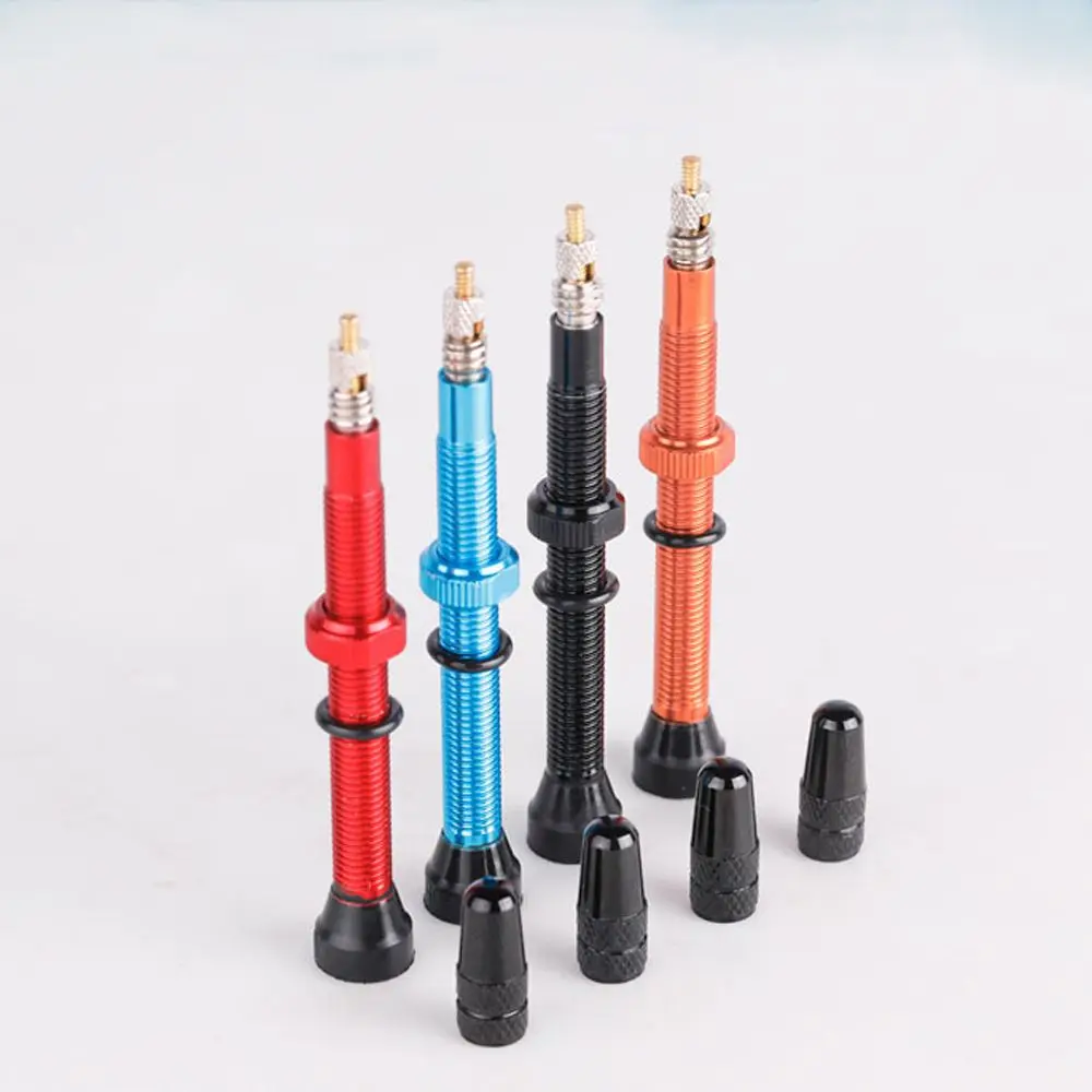1Pair 48mm 60mm Presta Valve for Road MTB Bicycle Tubeless Tires Brass Core Alloy Stem Tubeless Sealant Compatible for bicycle tubeless valve,bicycle valve,bicycle air valve,bicycle valve core,tire valve core,air tyre valve stem