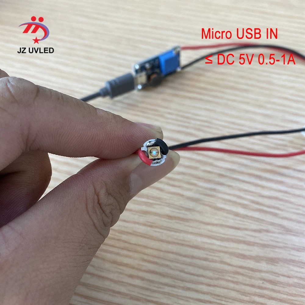 USB Power module for 275nm UVC Lamp 8mm flashlight circuit board UV disinfection equipment LED Deep violet ultraviolet lights