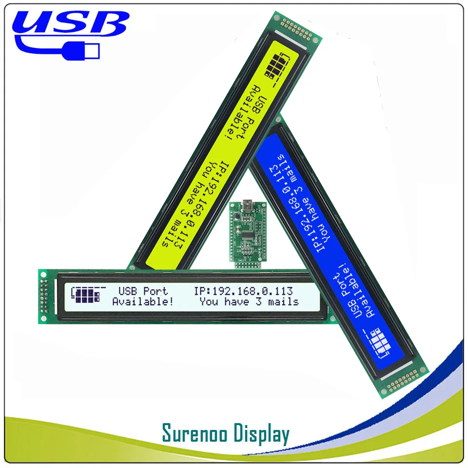 ЖК дисплей 2USB USB 402 40X2 4002 персонаж модуль экран панель sutible LCD Smartie & AIDA64 для DIY ПК|green