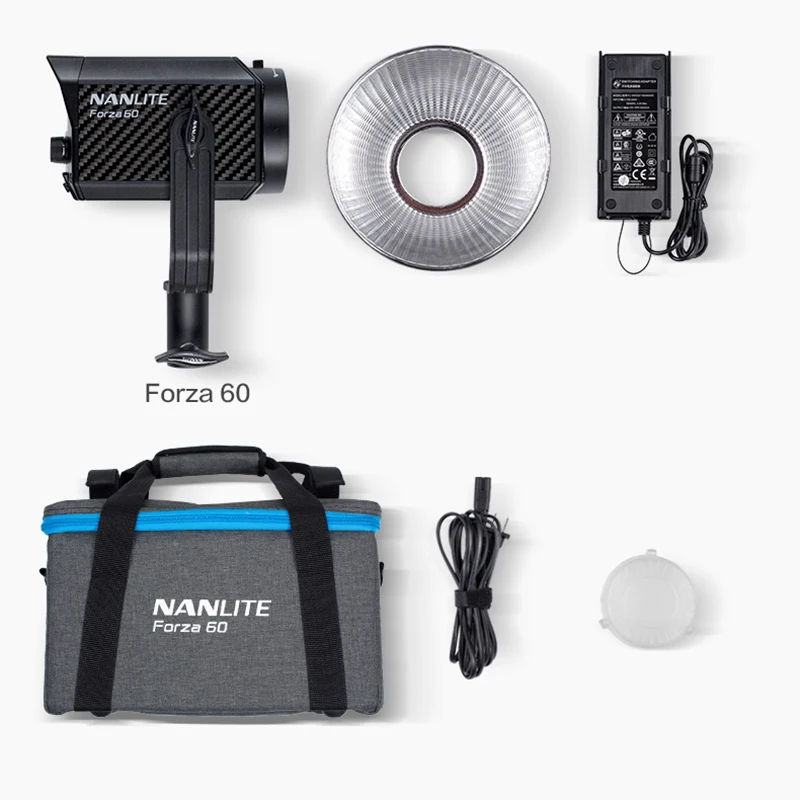 Nanguang Nanlite Forza 60 фотостудия светильник ing 60 Вт Светодиодный светильник 5600 к наружный моно светильник COB светильник вспышка стробоскоп светильник лампа