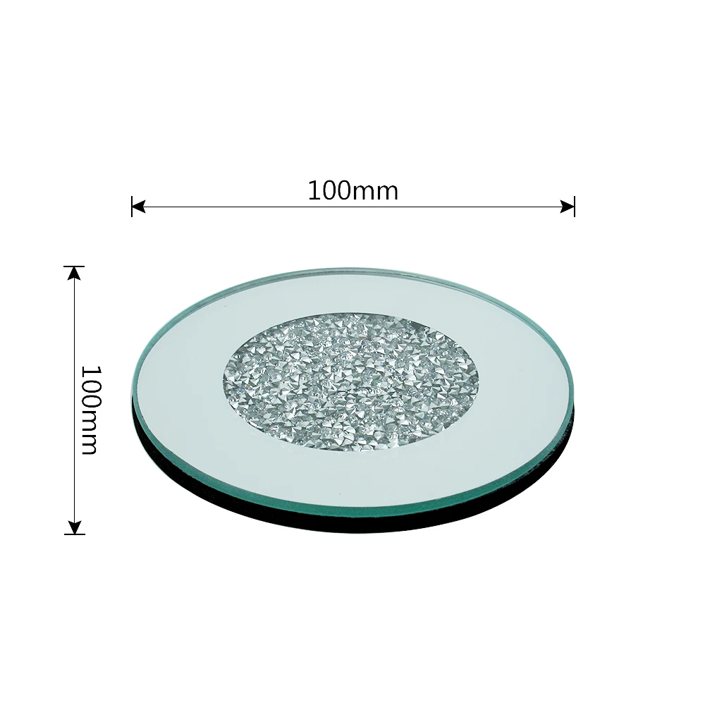 4 шт./компл. Подарочная коробка кружка подставки Стекло столик подставки Рождественский коврик Свадебные гостиничных настольных центр украшения с украшением в виде кристаллов циновка чашки