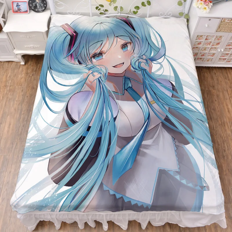 March обновление японского аниме Вокалоид Хацунэ Мику сексуальное одеяло для девочек летнее одеяло и кровать молочное волокно лист 150x200 см - Цвет: cyin64