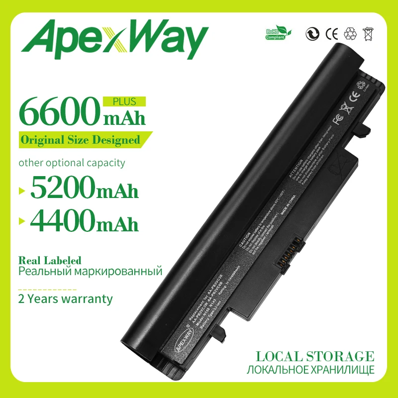 Apexway Laptop Battery for SAMSUNG N143 N145 N145P N148 N150 N250 N250P N260 N260P Plus AA-PB2VC6B AA-PL2VC6W AA-PB2VC6W 6 Cells |