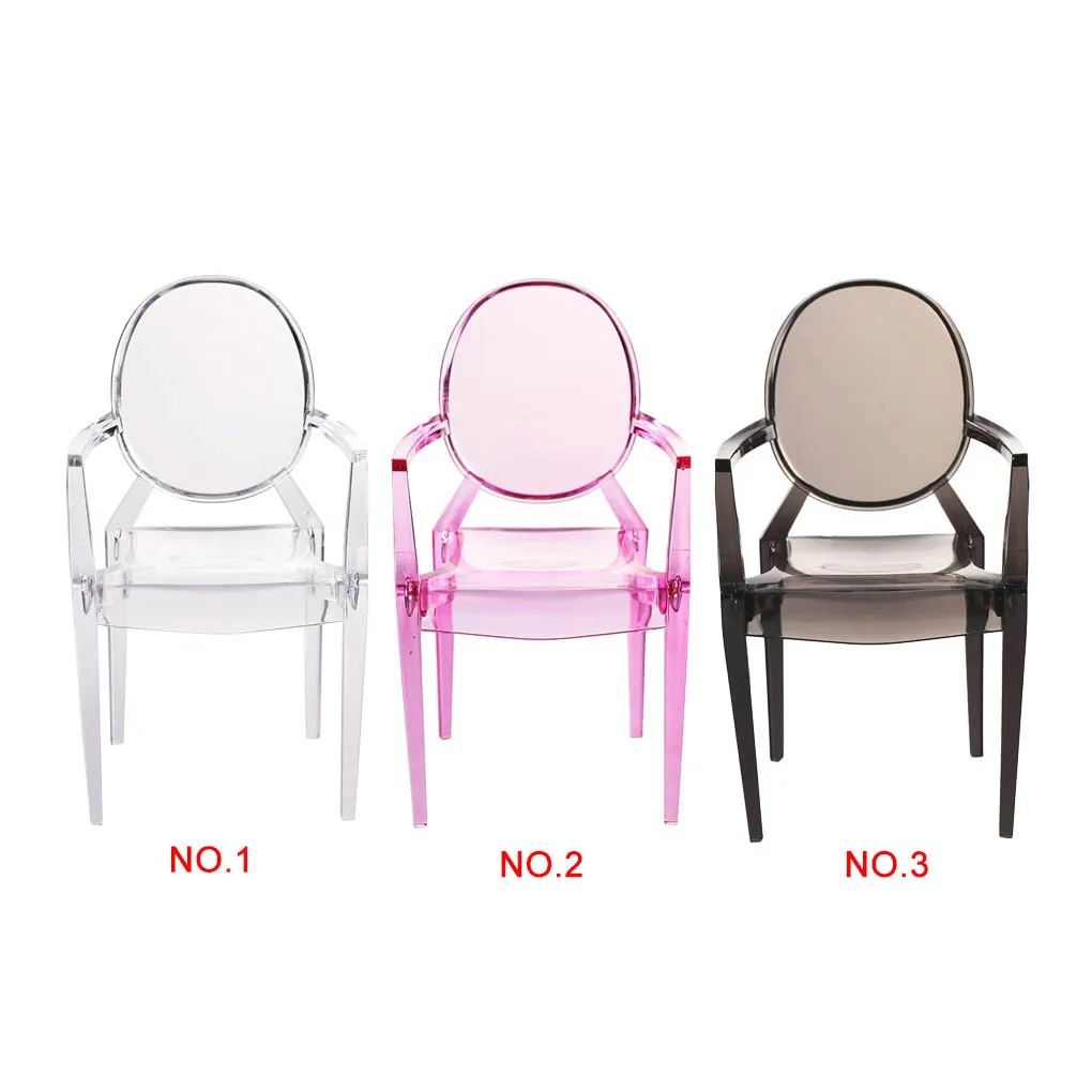 1:6 Dollhouse Chair Simulated Plastic Miniature Armchair Furniture Model Doll House Accessories