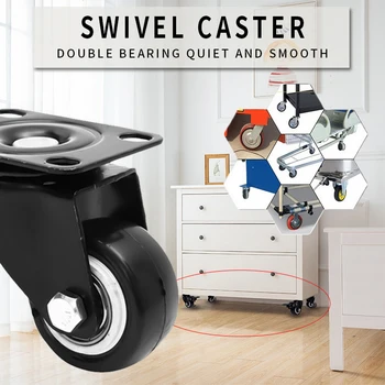 

4pcs/Lot Furniture Casters Wheels Rubber Wheel Brake Cabinet Furniture Casters Brake Wheel Chair Household Accessorie