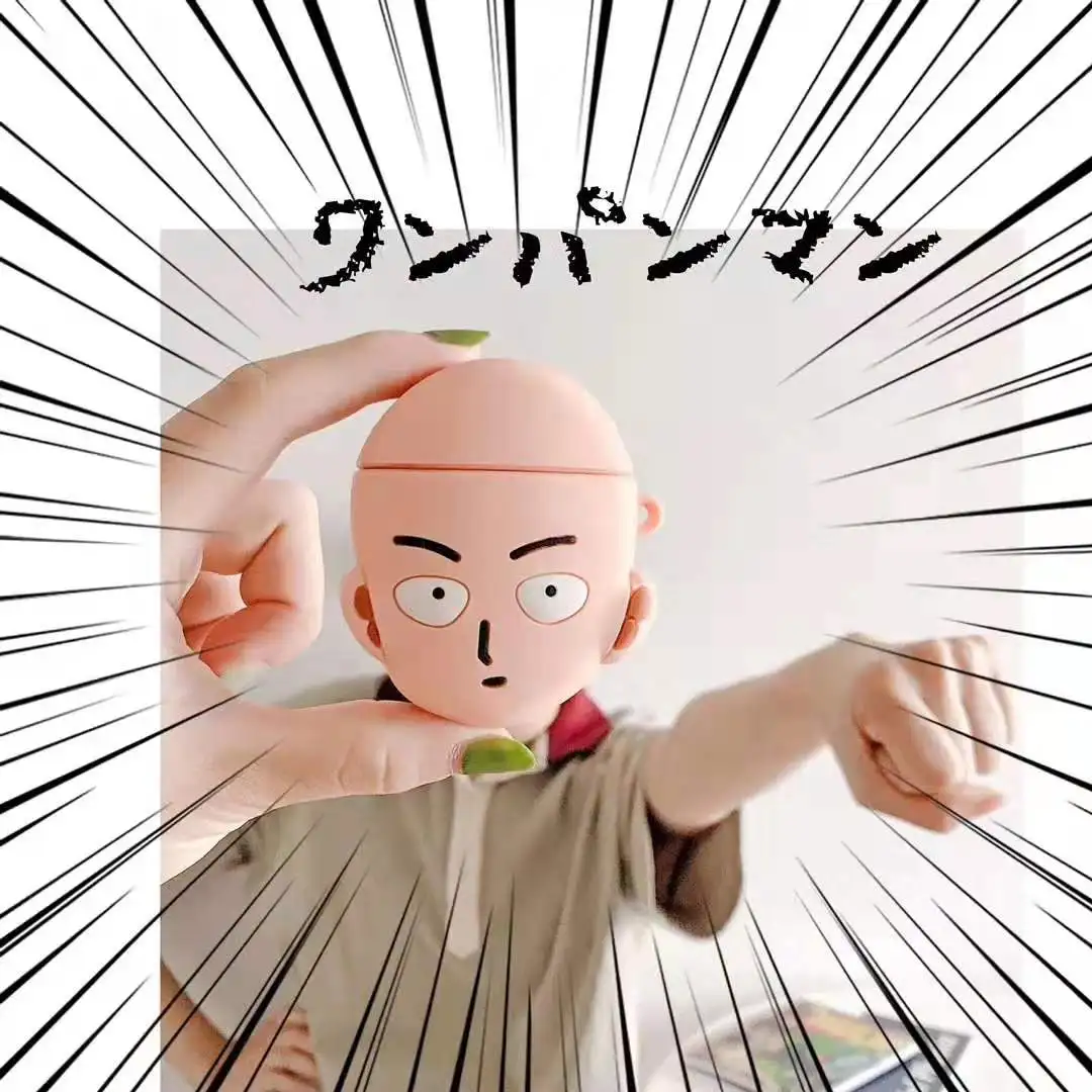 One Punch-Man Mini мягкий ударостойкий силиконовый чехол для Apple гарнитура для airpods Чехлы ультра тонкая форма для боевых искусств защитный чехол