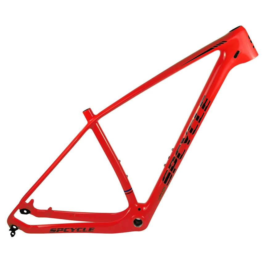 Spcycle T1000 углеродный руль MTB рама 29er 27.5er углерода горный велосипед рамки совместимый 142*12 мм или 135*9 мм BSA 73 мм 15/17/19" - Цвет: Red