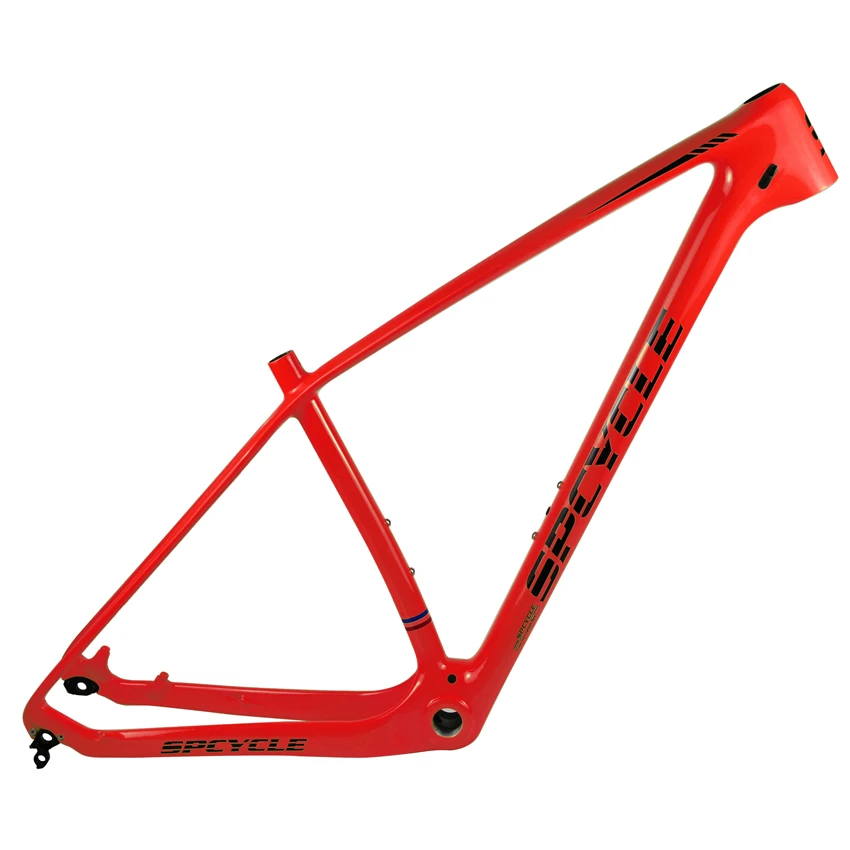 Red Spcycle T1000 углеродный руль MTB рама 29er 27.5er углерода горный велосипед рамки совместимый 142*12 мм или 135*9 мм BSA 73 мм 15/17/19" - Цвет: Red