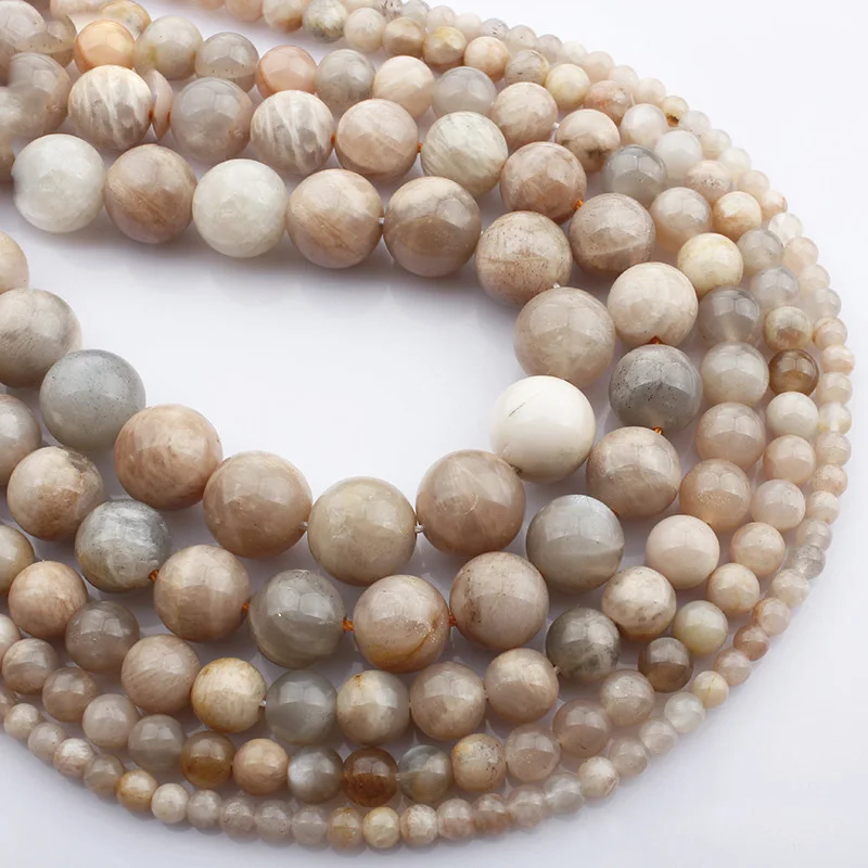 

15"(38cm) Strand Round Natural Sunstone Stone Rocks 4mm 6mm 8mm 10mm 12mm Gemstone Beads for Bracelet Jewelry Making