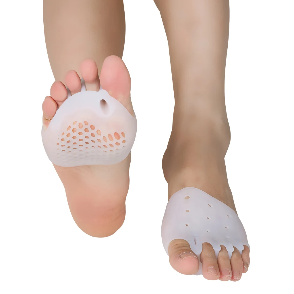 Silicone Foot Cushions Protector Hallux Valgus Bunion Corrector Splint Hammer Toe Correction Cushion Pads Skin White