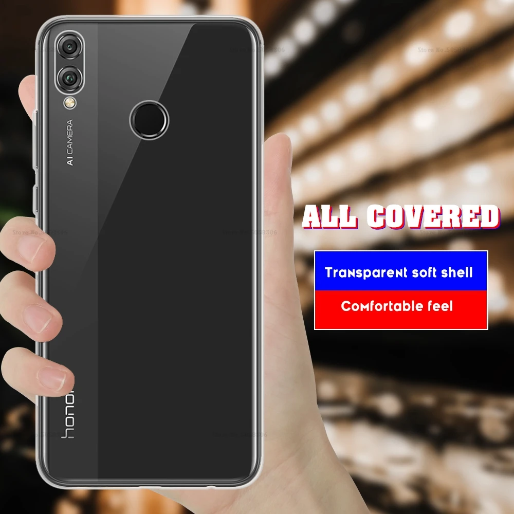 Прозрачный мягкий ТПУ чехол для Honor 8X силиконовый защитный huawei P30 P20 Lite mate 20 10 Pro 10i