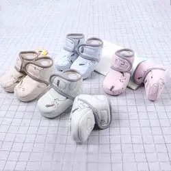 KAVKAS/детская обувь для новорожденных с рисунком из мультфильма, обувь для малышей с мягкой нескользящей подошвой, хлопковая обувь для