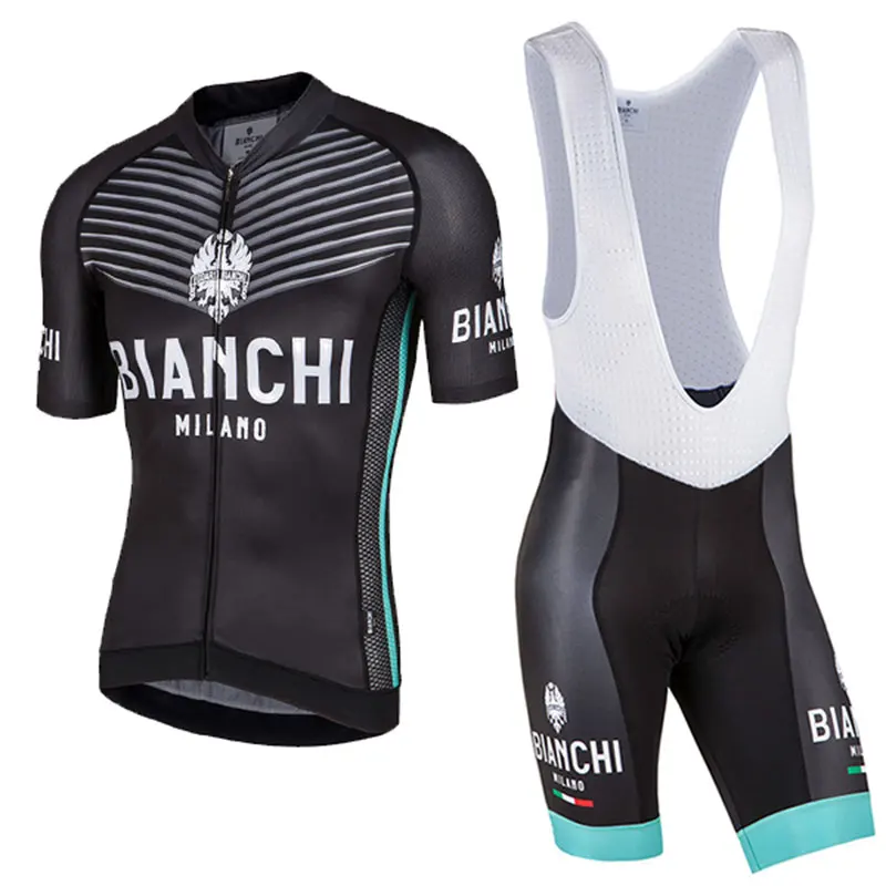 Новое поступление Bianchi с коротким рукавом велосипедные майки комплект MTB одежда короткая рубашка Ropa Ciclismo велосипедная Одежда Майо Culotte 9D гелевая подкладка - Цвет: Многоцветный