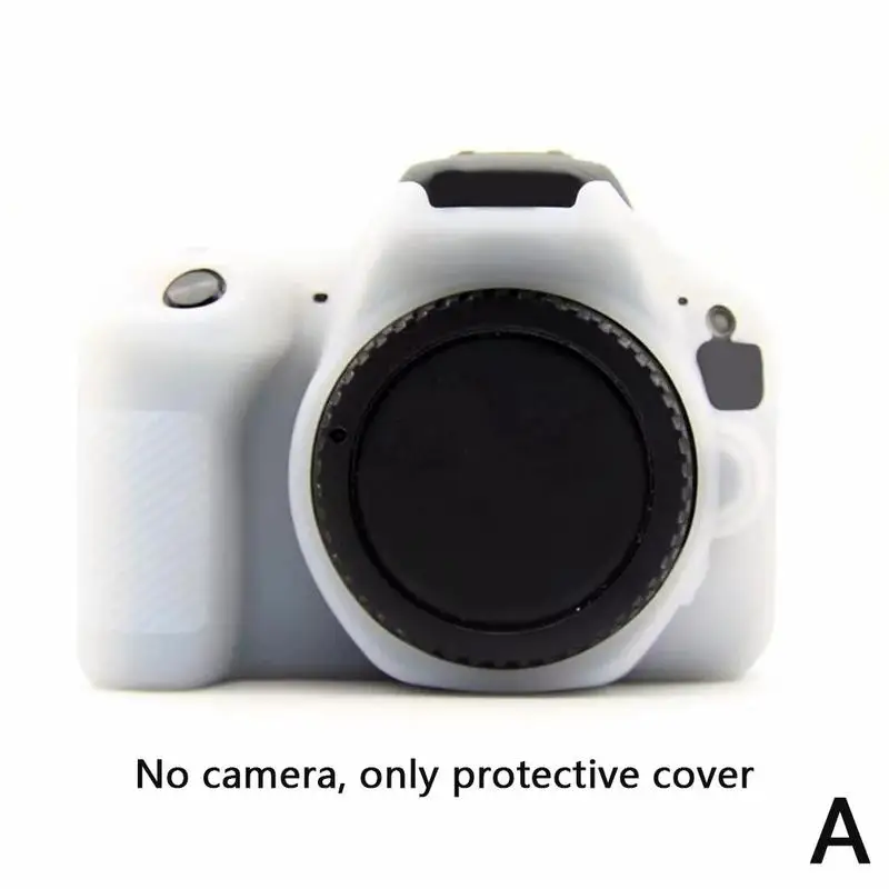 Белый Чехол для DSLR камеры, мягкий силиконовый чехол, Резиновая Защитная сумка SL2 200D 200D Rebel SLR II для камеры Canon 200D Mark T6G4 - Цвет: Белый