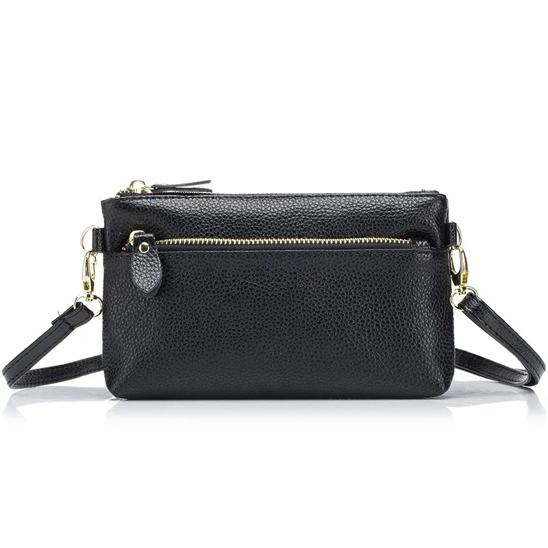 

2018 Spring And Summer New Style Women's Double Layer Clutch Versatile Wholesale on Behalf of Cross-body Bag Genuine Leather Kor