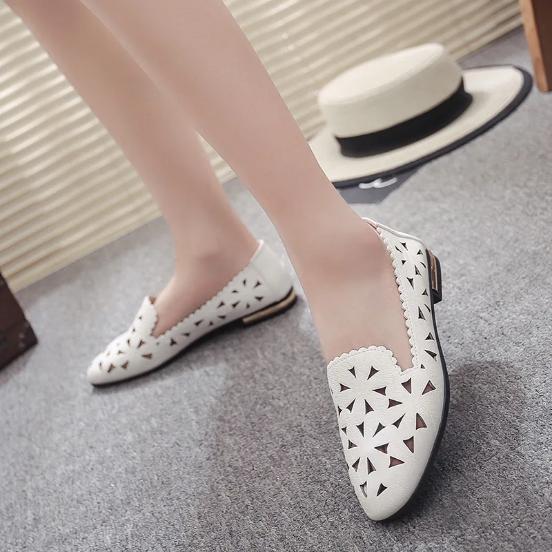 

2019 Spring New Style Fashion Hollow out Porous Shoes Breathable Flat Casual Slip-on WOMEN'S Shoes Perennial-