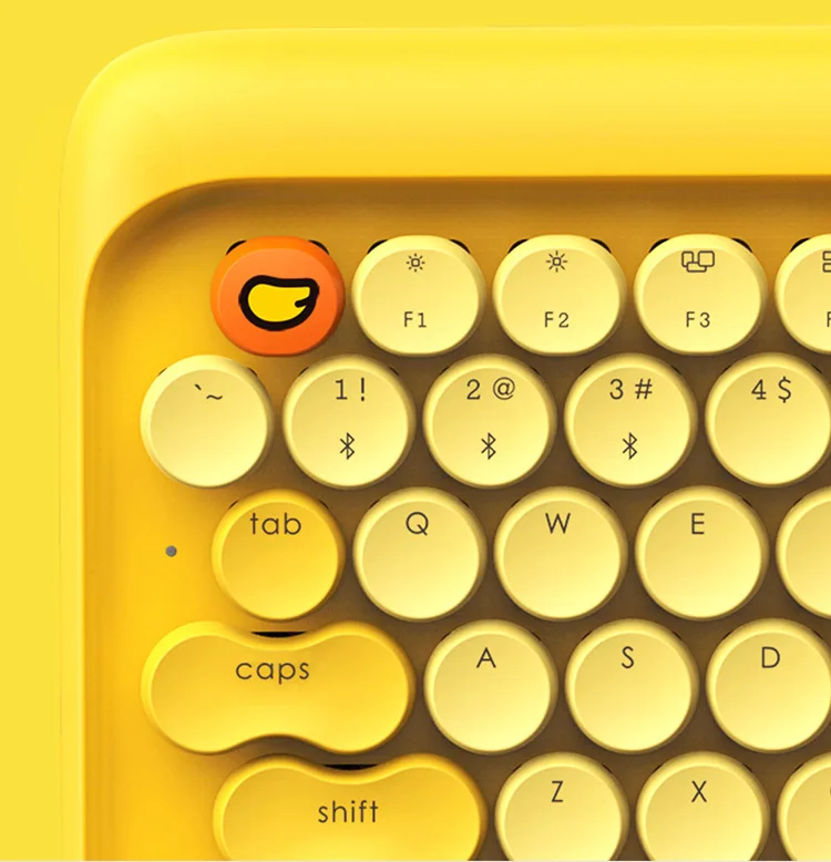 B. Утка маленькая Желтая утка lofree точечная Bluetooth механическая клавиатура Милая Клавиатура Pad Беспроводная Проводная клавиатура