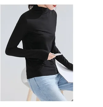 

2020 women2020 autumn and winter basic wild Korean version of the self-cultivation half-high collar