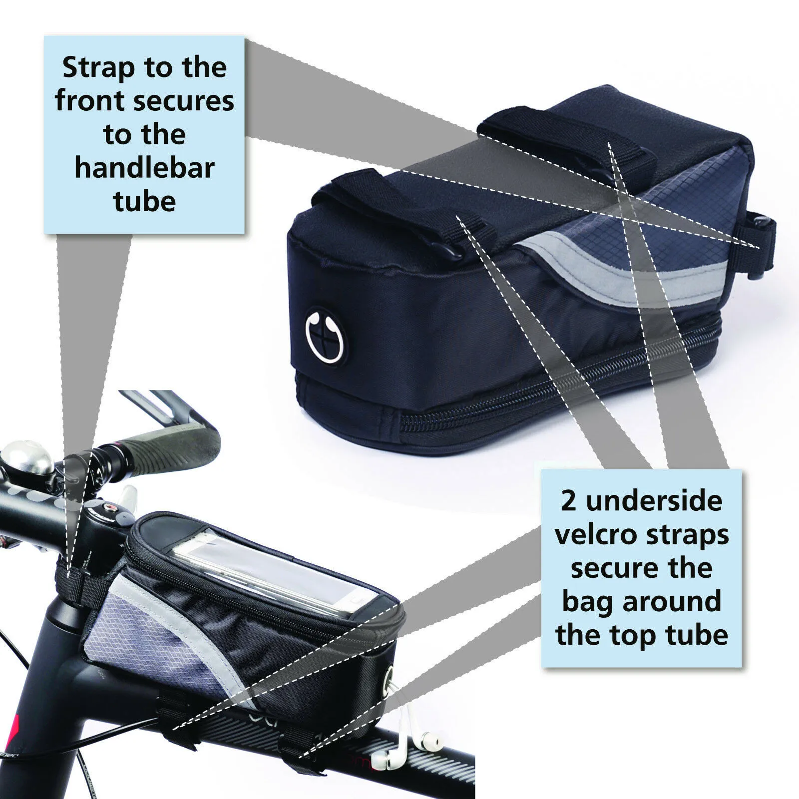 WILD MAN Rainproof Bicycle Bag Frame Front Top Tube Cycling Reflective 6.5in Phone Case Touchscreen MTB Bike Accessories | Спорт и