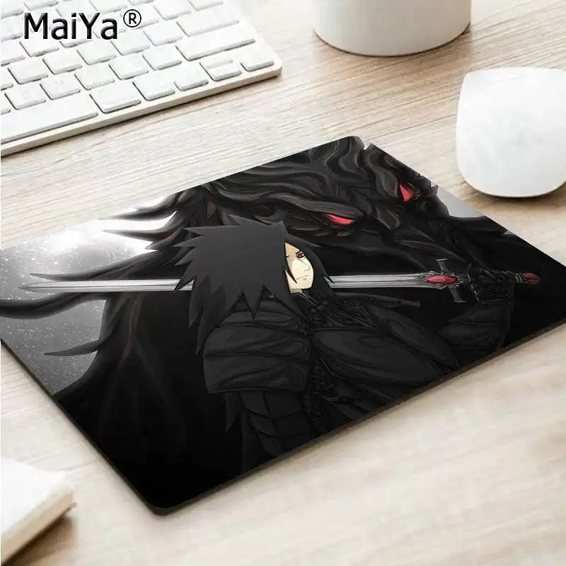 MaiYa Naruto Uchiha madara игровой коврик для мыши для ноутбука резиновый компьютерный игровой коврик для мыши - Цвет: No Lock Edge18x22cm