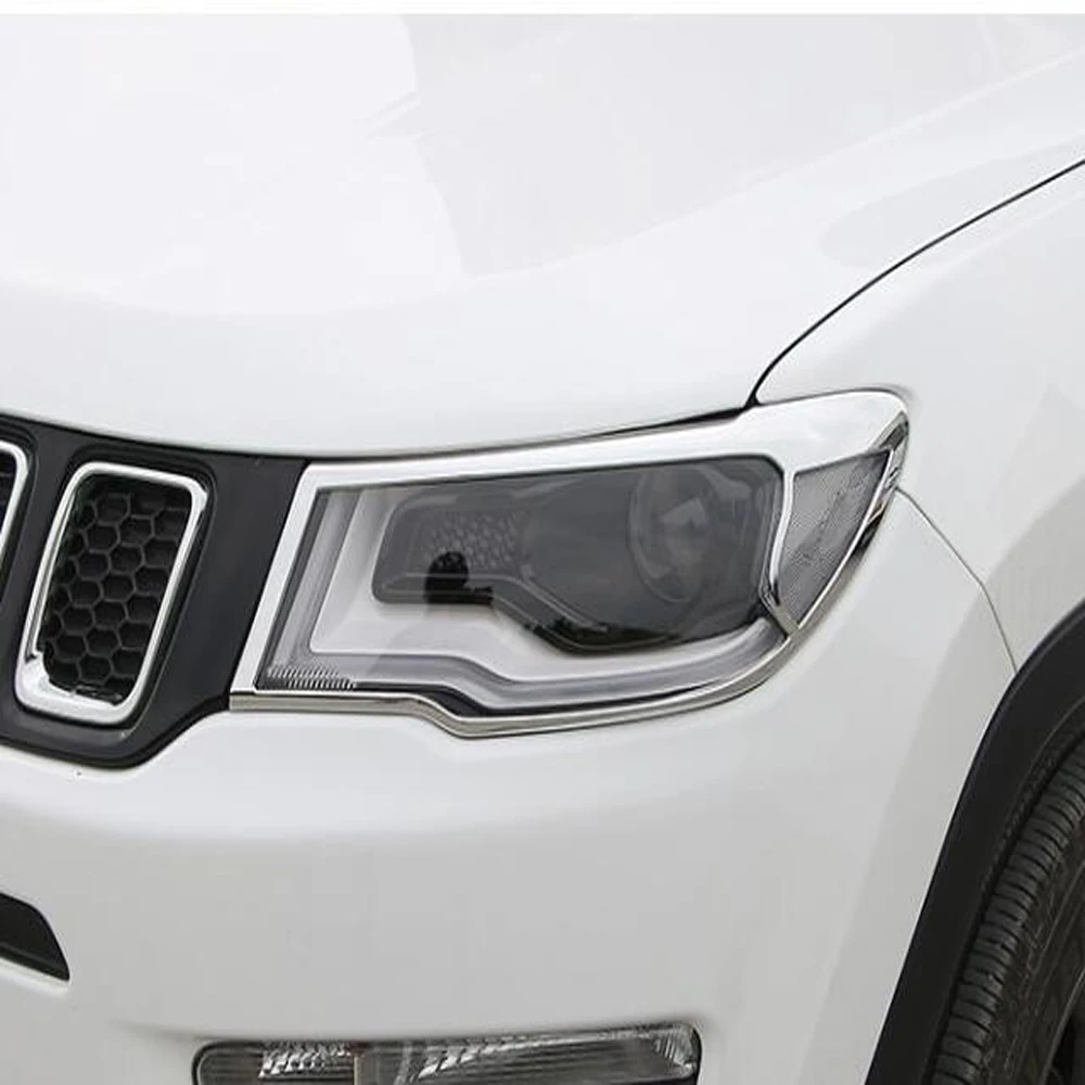 

Накладка на переднюю фару для Jeep Compass 2017-2019 2020 2021