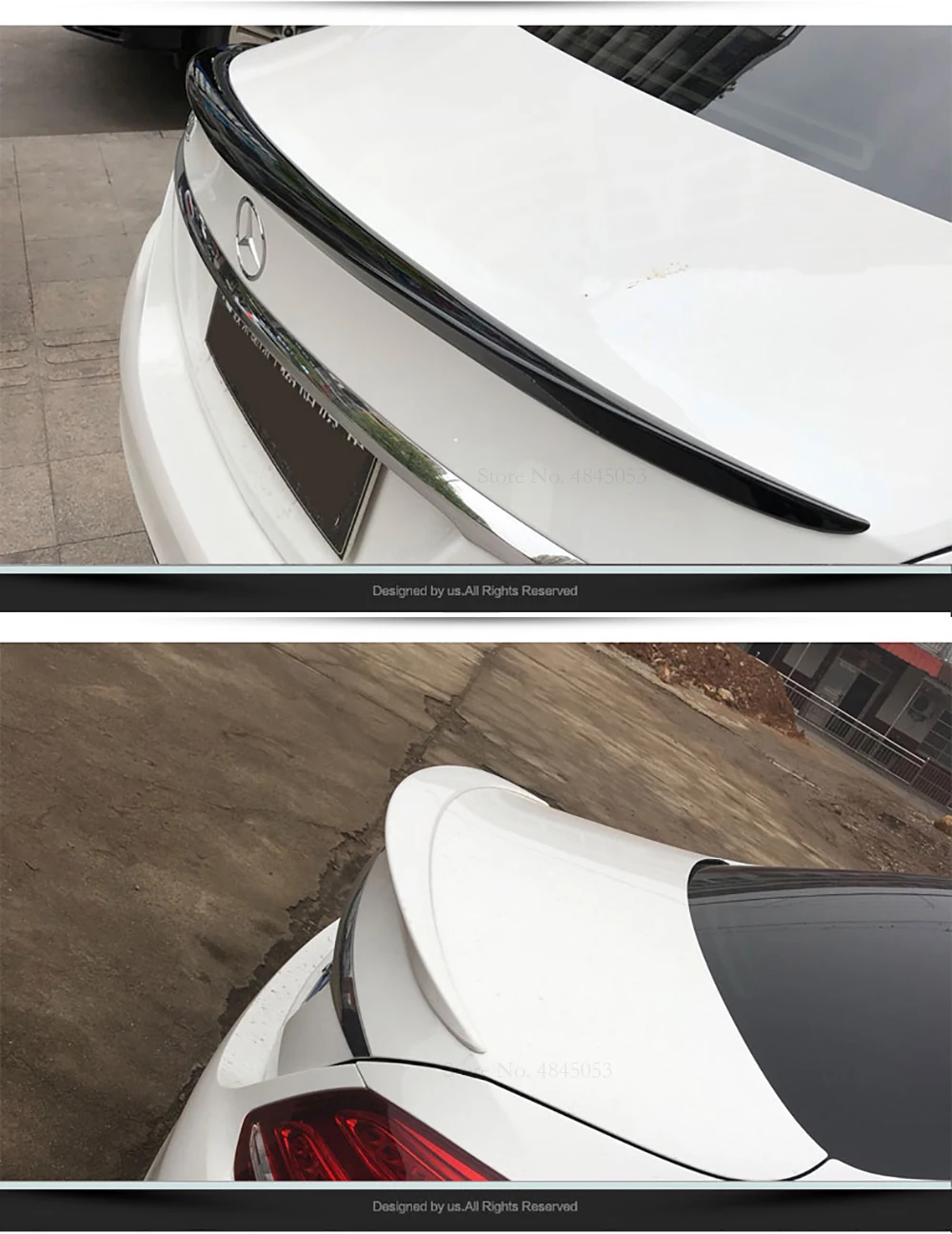 Для Mercedes W205 C180L C200L C300L C260L спойлер- ABS пластмассовый задний спойлер на крышу крыло багажника губы загрузки крышка автомобиля Стайлинг
