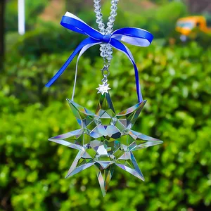 Image 2 - 2020 Car Interior Accessory Decoration Pendant Creative Snowflake Crystal Car Hanging Ornament Gift Exquisite Gift Box Packaging