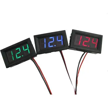 

0.56inch Mini LED Digital Volt Voltage Thermometer for Car Temperature Monitor Panel Meter DC 4.5V-30.0V Voltmeter