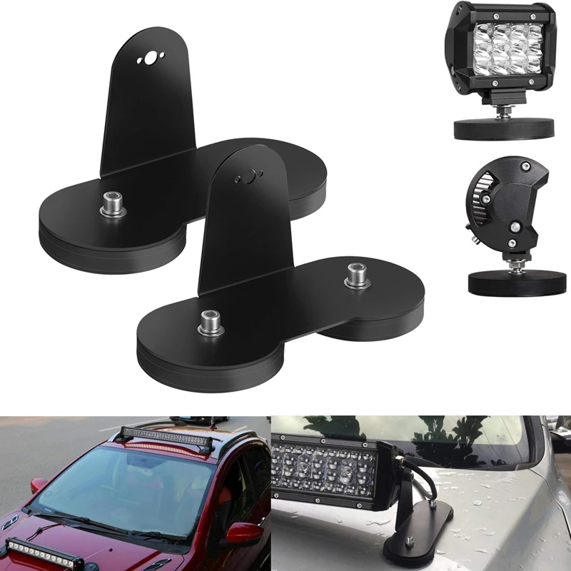 

Magnetic Base LED Light Bar Mounting Brackets, Windshield Powerful Mount Bracket Sucker Holder Roof Off Road Holder for LED Work