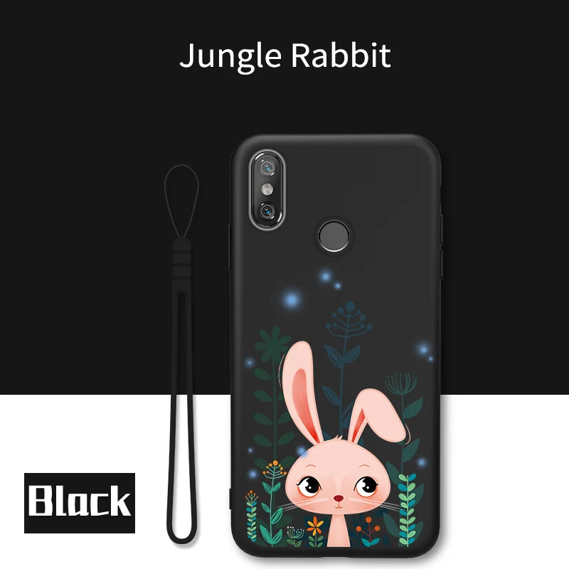 Милый мультяшный чехол для Xiao mi Red mi Note 8 Pro 7 7A чехол жидкий силиконовый чехол для Xiaomi mi 9 SE 8 SE 8 Lite A1 mi x 2S Capa - Цвет: Jungle Rabbit