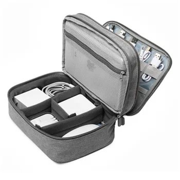 

Two-Layer Digital Storage Bag USB Data Cable Earphone Wire Pen Power Bank Adapter HDD Organizer Portable Travel Kit Case Pouch