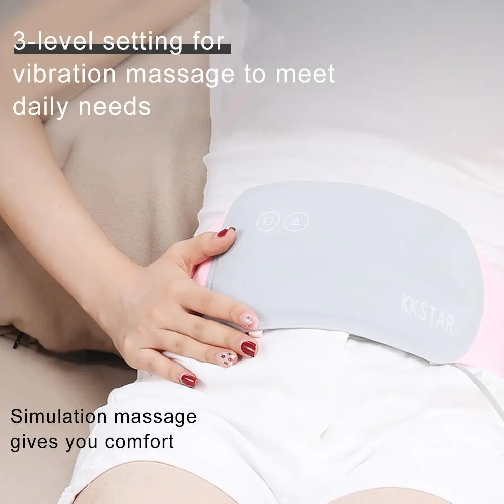 Pink Heating Women Warm Uterus Belt Waist Brace for Relief Dysmenorrhea Pain Menstrual Period Heated Waist Pads Health Care 40P