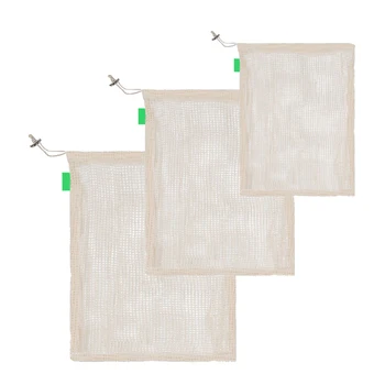 

Reusable Mesh/Produce Bags,Shopping Bag Accepts Vegetable and Fruit Cotton Mesh Bags,Large, Medium & Small,Set of 9