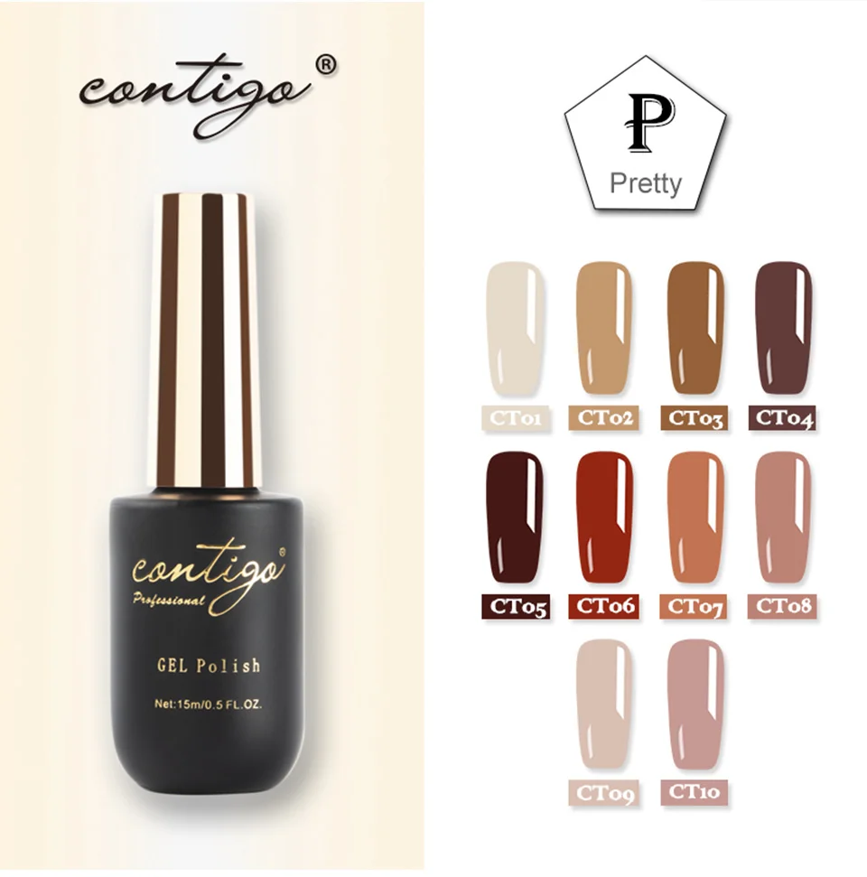 Conjunto de Esmalte Conjunto para Unhas Esmalte em Gel te com Gel Híbrido Artísticas Semipermanente Várias Cores te uv 7 Conjunto de esmalte te com gel híbrido