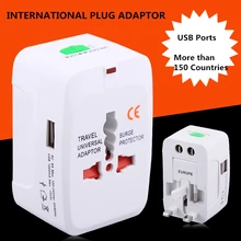 Мобильный телефон Международный Универсальный адаптер для путешествий вариант 2 usb зарядный порт конвертер ЕС Великобритания США Австралия для iPhone samsung huawei