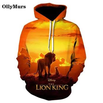 

2020 Best-selling 3D Lion King Pattern Hoodie Thin Hip Hop Hoodie Trendy Fashion Pullover Variety Animal Hoodie Couples s-5xl