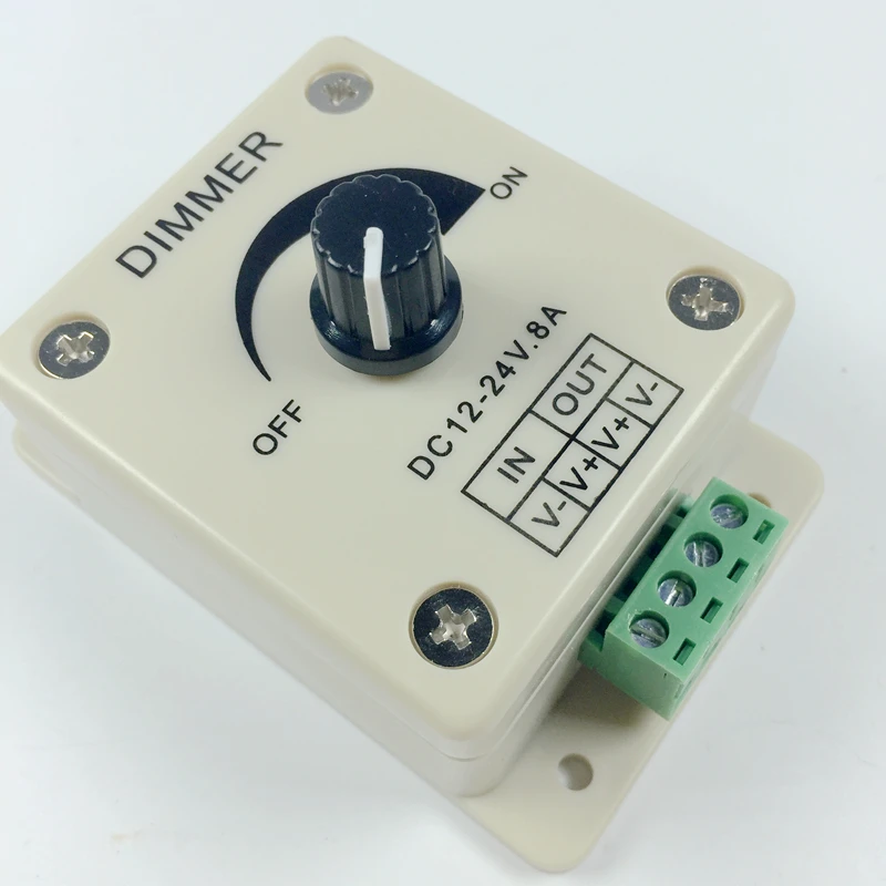 DC12V-24V светодиодный диммер 8A 30A 96 Вт 360 регулятор яркости лампы светодиодные полосы света драйвер один Цвет светодиодный контроллер 5050 3528 лента