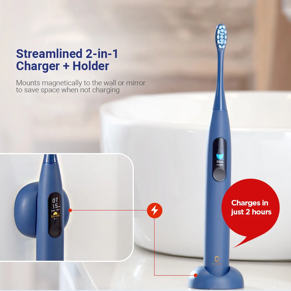 Global Version Oclean X Pro Sonic Electric Toothbrush Adult IPX7 Ultrasonic automatic Fast Charger Tooth Brush With Touch Screen Global Version Oclean X Pro Sonic Electric Toothbrush Adult IPX7 Ultrasonic automatic Fast Charger Tooth Brush With Touch Screen