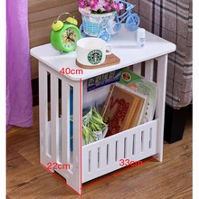 ПВХ белый чайный журнальный столик небольшой квадратный столик для гостиной полый офисный журнал для хранения настенная полка домашний декор шкаф