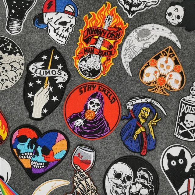 Parches Bordados Para Ropa, Termoadhesivos De Costura De Dibujos Animados  Punk, Aplicaciones De Planchado, Bordados - Parches - AliExpress