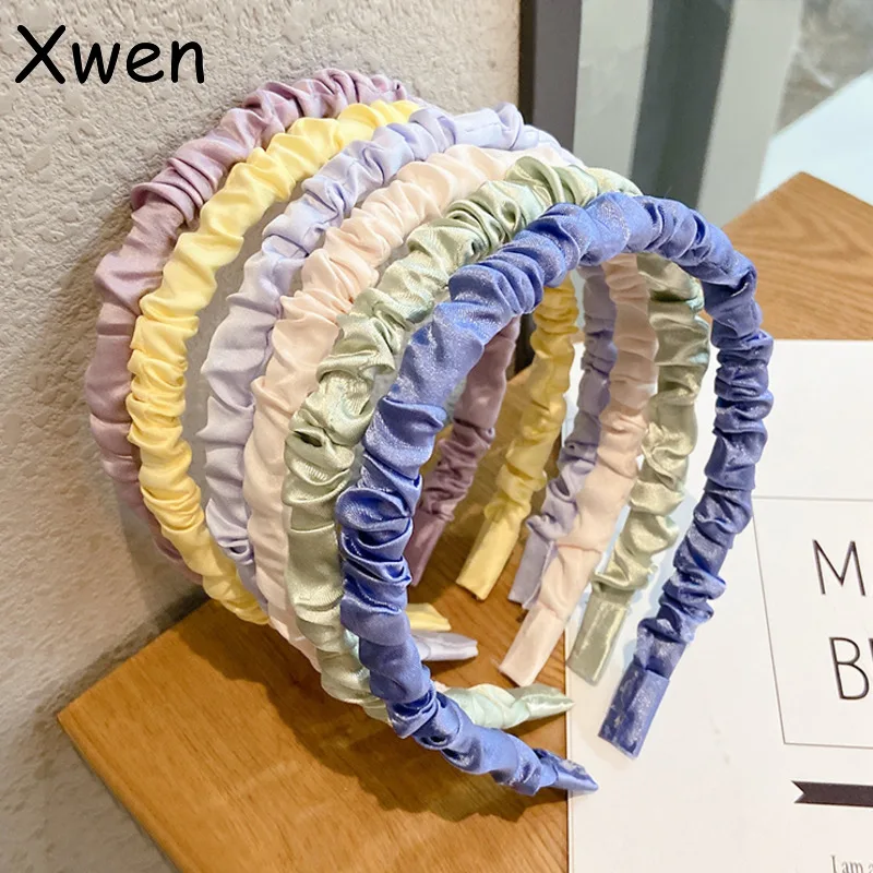 [xwen] 2021 New Pleated Bubble Girls Headband Colorful Multipurpose